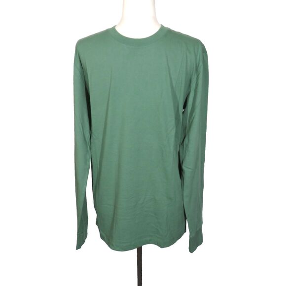 Allbirds Men's Organic Cotton Long Sleeve Tee In Hazy Cargo Green Size Small - Picture 9 of 11